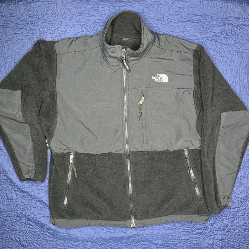 The North Face Denali Polartec Fleece Jacket Black Full Zip Mens Large